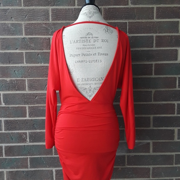 Red Batwing Dress - Picture 2 of 3